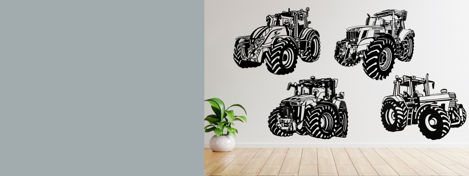 Découvrez nos décorations murales de tracteurs